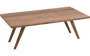 Afbeelding van een Goossens Salontafel Ferry rechthoekig, noten roodbruin, elegant chic, 110 x 36 x 60 cm