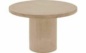 Afbeelding van een Goossens Salontafel Stone rond, beton grijs, urban industrieel, 50 x 31 x 50 cm