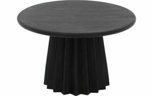 Afbeelding van een Goossens Salontafel Felicia rond, hout mango zwart,, 60 x 37 x 60 cm