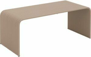 Afbeelding van een Goossens Salontafel Rainbow rechthoekig, metaal beige,, 110 x 45 x 50 cm