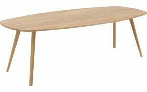 Afbeelding van een Goossens Eettafel Ferry, Semi ovaal 240 x 120 cm