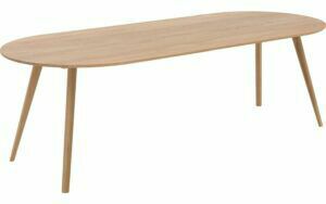 Afbeelding van een Goossens Eettafel Ferry, Semi rond 240 x 100 cm