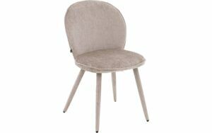 Afbeelding van een Goossens Eetkamerstoel Svend grijs stof leuning,