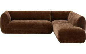 Afbeelding van een Goossens Kelsey bruin, stof, 2-zits, met ligelement rechts