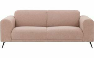 Afbeelding van een Goossens Bank Shallow roze, stof, 2,5-zits, stijlvol landelijk