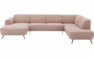 Afbeelding van een Goossens Bank Shallow roze, stof, stijlvol landelijk