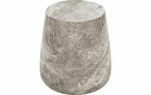 Afbeelding van een Goossens Salontafel Orsta rond, glasvezelbeton grijs,, 37 x 41 x 37 cm