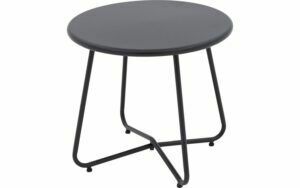 Afbeelding van een Goossens Salontafel Voor Buiten Must rond, aluminium zwart,, 50 x 45 x 50 cm
