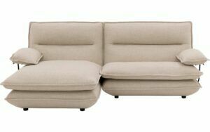 Afbeelding van een Goossens Bank Alegro beige, stof, 1,5-zits,