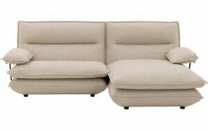 Afbeelding van een Goossens Bank Alegro beige, stof, 1,5-zits,