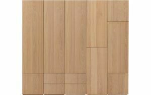 Afbeelding van een Goossens Kast Systeem Malaga Online, Opstelling compleet 5 elementen 250 cm b start met module 3 inclusief ladeblok en extra legplank