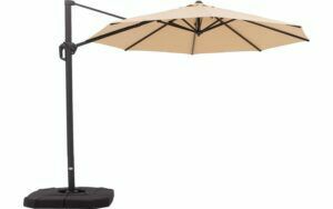 Afbeelding van een Goossens Parasol Svea, Zweefparasol 3x3 meter met voet