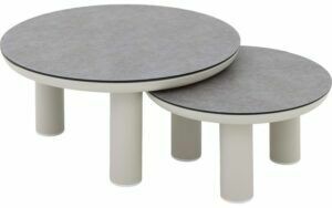 Afbeelding van een Goossens Salontafel Voor Buiten Roef, Salontafel set van 2