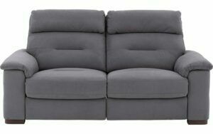 Afbeelding van een Goossens Bank Boris grijs, microvezel, 2-zits,