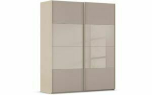 Afbeelding van een Goossens Kledingkast Finca Combi Glans-mat Glas, Slaapkamerkast 180 cm breed, 223 cm hoog, 2x 4 paneel (glas met glas mat combinatie) schuifdeuren