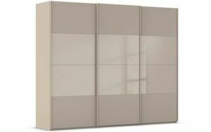 Afbeelding van een Goossens Kledingkast Finca Combi Glans-mat Glas, Slaapkamerkast 300 cm breed, 223 cm hoog, 3x 4 paneel (glas met glas mat combinatie) schuifdeuren