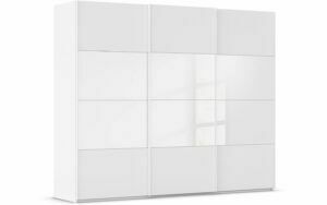 Afbeelding van een Goossens Kledingkast Finca Combi Glans-mat Glas, Slaapkamerkast 240 cm breed, 236 cm hoog, 3x 4 paneel (glas met glas mat combinatie) schuifdeuren