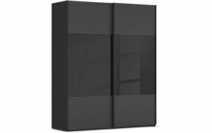 Afbeelding van een Goossens Kledingkast Finca Combi Glans-mat Glas, Slaapkamerkast 160 cm breed, 236 cm hoog, 2x 4 paneel (glas met glas mat combinatie) schuifdeuren