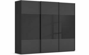 Afbeelding van een Goossens Kledingkast Finca Combi Glans-mat Glas, Slaapkamerkast 240 cm breed, 236 cm hoog, 3x 4 paneel (glas met glas mat combinatie) schuifdeuren