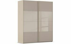 Afbeelding van een Goossens Kledingkast Finca Combi Glans-mat Glas, Slaapkamerkast 160 cm breed, 236 cm hoog, 2x 4 paneel (glas met glas mat combinatie) schuifdeuren