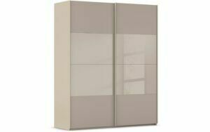 Afbeelding van een Goossens Kledingkast Finca Combi Glans-mat Glas, Slaapkamerkast 180 cm breed, 236 cm hoog, 2x 4 paneel (glas met glas mat combinatie) schuifdeuren