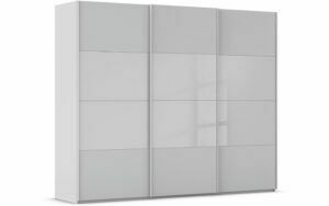 Afbeelding van een Goossens Kledingkast Finca Combi Glans-mat Glas, Slaapkamerkast 270 cm breed, 236 cm hoog, 3x 4 paneel (glas met glas mat combinatie) schuifdeuren