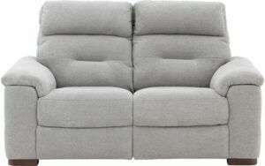 Afbeelding van een Goossens Bank Boris grijs, stof, 2-zits,