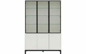 Afbeelding van een Goossens Vitrinekast Valencia, 3 glasdeuren 3 dichte deuren