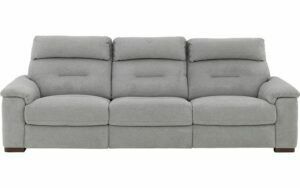 Afbeelding van een Goossens Bank Boris grijs, stof, 3-zits,