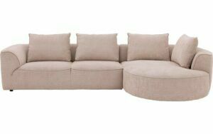 Afbeelding van een Goossens Bank Jada beige, stof, 2,5-zits, stijlvol landelijk