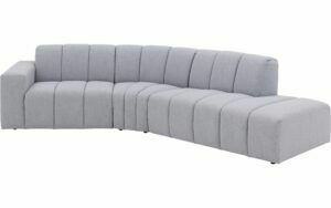 Afbeelding van een Goossens Bank Lewis grijs, stof, modern design