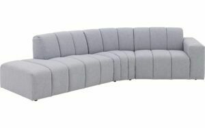 Afbeelding van een Goossens Bank Lewis grijs, stof, modern design