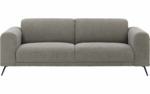 Afbeelding van een Goossens Bank Shallow groen, stof, 2-zits, stijlvol landelijk