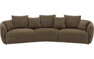 Afbeelding van een Goossens Bank Fay bruin, stof, 1,5-zits, stijlvol landelijk