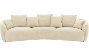 Afbeelding van een Goossens Bank Fay beige, stof, 1,5-zits, stijlvol landelijk