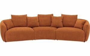 Afbeelding van een Goossens Bank Fay rood, stof, 1,5-zits, stijlvol landelijk