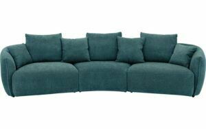 Afbeelding van een Goossens Bank Fay groen, stof, 1,5-zits, stijlvol landelijk