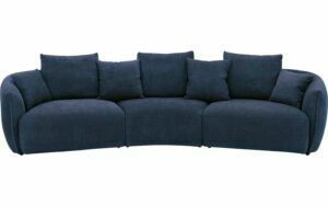 Afbeelding van een Goossens Bank Fay blauw, stof, 1,5-zits, stijlvol landelijk