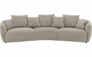 Afbeelding van een Goossens Bank Fay lichtgrijs, stof, 1,5-zits, stijlvol landelijk