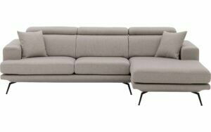 Afbeelding van een Goossens Hoekbank Viggo grijs, stof, 2,5-zits, modern design