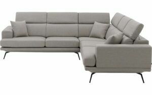 Afbeelding van een Goossens Hoekbank Viggo grijs, stof, 2,5-zits, modern design