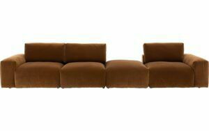 Afbeelding van een Goossens Bank Amara bruin, stof, 1,5-zits,