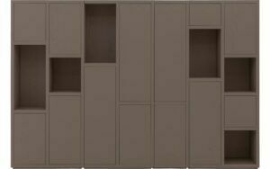 Afbeelding van een Goossens Wandmeubel Granada, 13 deuren 6 open vakken