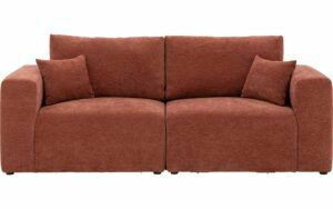 Afbeelding van een Goossens Bank Mika rood, stof, 2-zits,