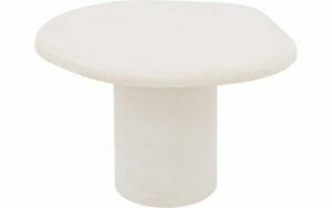 Afbeelding van een Goossens Salontafel Stone organisch, beton wit, urban industrieel, 50 x 31 x 40 cm