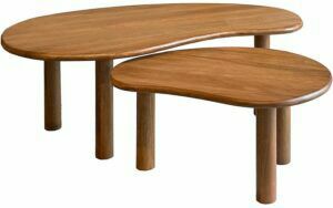Afbeelding van een Goossens Salontafel Elan organisch, hout mango bruin,, 110 x 39 x 60 cm