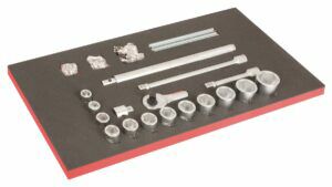 Afbeelding van een Bahco Foaminlay Fit&Go 40" met doppen en toebehoren 3/4" - 104-delig - FF1B11LM