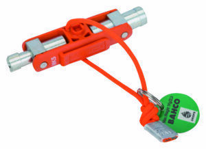 Afbeelding van een Bahco Schakelkastsleutel | met Dyneema koord | 97 mm x 25 mm | 5-in-1 - TAHMK5