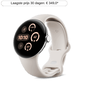 Afbeelding van een Google Pixel Watch 3 - 41 Mm Porselein/zilver