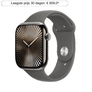 Afbeelding van een Apple Watch Series 10 GPs + Cellular 46mm Stone Grey Sport Band S/m Smartwatch Natural